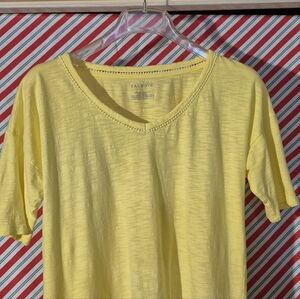 Talbots Women's Yellow V-Neck Top